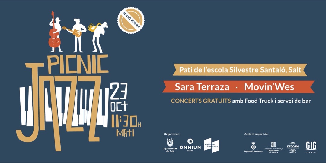 El 'Picnic jazz' portarà les actuacions de Sara Terraza Trio i Movin'Wes Trio al pati de l'escola Silvestre Santaló de Salt