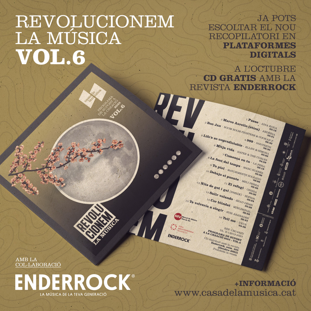 Ja ha vist la llum ‘Revolucionem la música Vol.6’, el disc recopilatori de Cases de la Música amb Enderrock